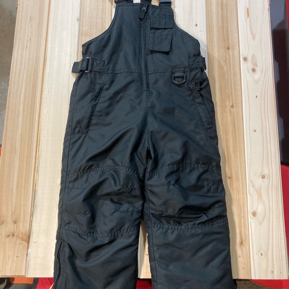 Children's Black Snow Bibs
